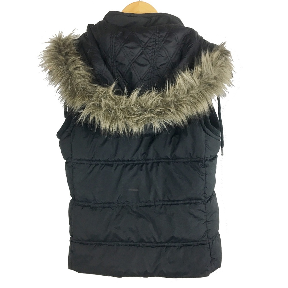 Aeropostale navy blue hoodie puffer vest